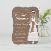 Chic White Modern Brautparty laden ein Einladung (Stehend Vorderseite)