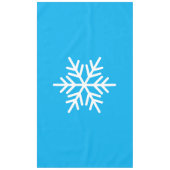 Chic White Nordic Snowflake auf Hübschem Azure Blu Tischdecke (Vorderseite)