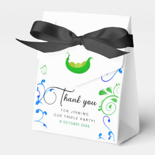 Chic White Pees in einem Pod Baby Triplet Joint Pa Geschenkschachtel