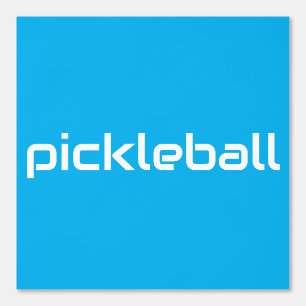 Chic White PICKLEBALL Text auf Hübschem Azure Blue Tapete