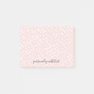Chic White Pink Spots Post-it Klebezettel