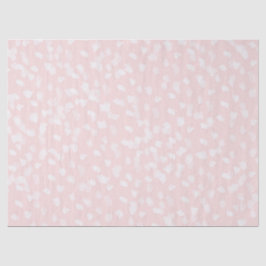 Chic White Pink Spots Seidenpapier