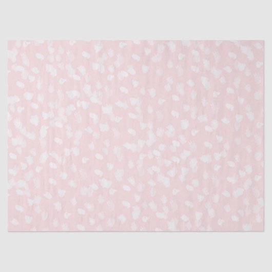 Chic White Pink Spots Seidenpapier (Vorderseite)