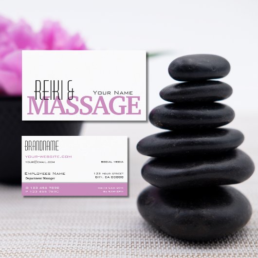 Chic White Pink Stilvoll Einfach und Beruflich Visitenkarte