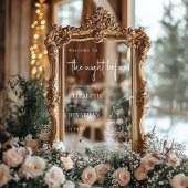 Chic White Probe Dinner Mirror Willkommenszeichen Fensteraufkleber