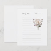 Chic White Rose Lined Stationery Tägliches Whitepa (Vorne/Hinten)