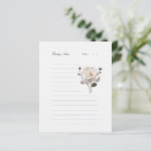 Chic White Rose Lined Stationery Tägliches Whitepa (Stehend Vorderseite)