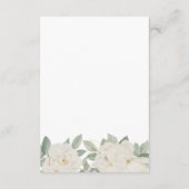 CHIC WHITE ROSES WEDDING- GÄSTEDETAILS BEGLEITKARTE (Rückseite)