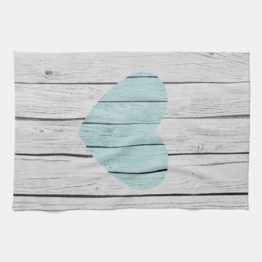 Chic White Rustic Wood Handtuch (Horizontal)