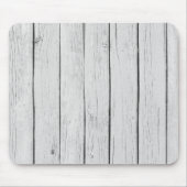 Chic White Rustic Wood Mousepad (Vorne)