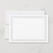 Chic White Silver Glittered Trim - RSVP Card (Rückseite)