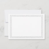 Chic White Silver Glittered Trim - RSVP Card Karte (Rückseite)