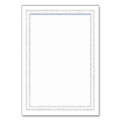 Chic White Silver Glitzer Trim - Empfang Beilage Tischnummer (Rückseite)