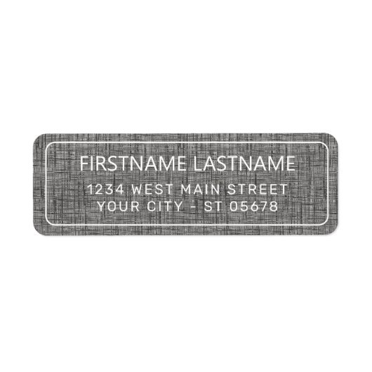 Chic White Simple Styled Typography Script Label (Vorne)