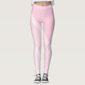 Chic White Snow unter Pink Banded Print Leggings (Vorderseite)
