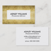 Chic White und Gold | Visitenkarten Visitenkarte (Vorne/Hinten)