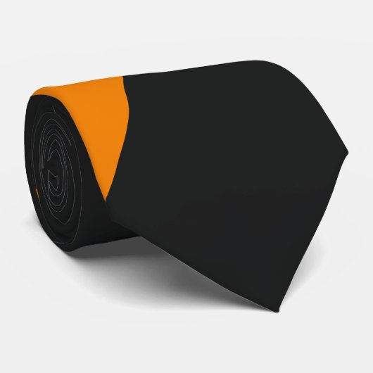 Chic White und Orange Moderne Random Formen Krawatte (Gerollt)