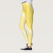 Chic White unter Blassgelb Bandprint Leggings (Links)