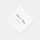 Chic White Wedding Paper Napkin Serviette (Ecke)