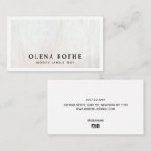 Chic White Wood Beruflich Calling Telefonnummerkarte (Vorne/Hinten)