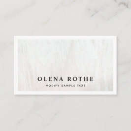 Chic White Wood Beruflich Calling Telefonnummerkarte