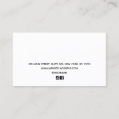 Chic White Wood Bracelet Display Telefonnummerkarte (Rückseite)