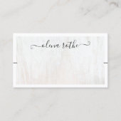 Chic White Wood Bracelet Display Telefonnummerkarte (Vorderseite)