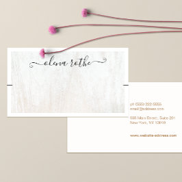 Chic White Wood Bracelet Display Telefonnummerkarte