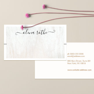 Chic White Wood Bracelet Display Telefonnummerkarte