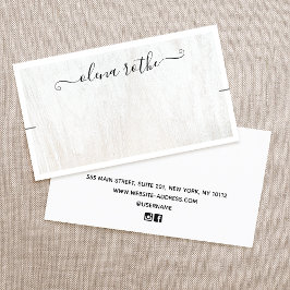 Chic White Wood Necklace Bracelet Display Telefonnummerkarte