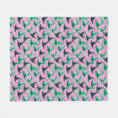 Chic Wicked Hexe Hats Grün und Schwarz Fleecedecke (Vorderseite (Horizontal))