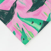 Chic Wicked Hexe Hats Grün und Schwarz Fleecedecke (Ecke)