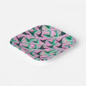 Chic Wicked Hexe Hats Grün und Schwarz Pappteller (Gewinkelt)