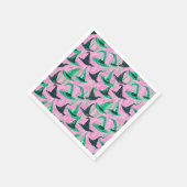 Chic Wicked Hexe Hats Grün und Schwarz Serviette (Ecke)