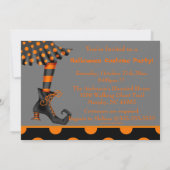 Chic Wicked Hexenleder Party Einladung (Rückseite)