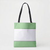 Chic Wide Outfits White Light Green Edge Streifen Tasche (Vorderseite)