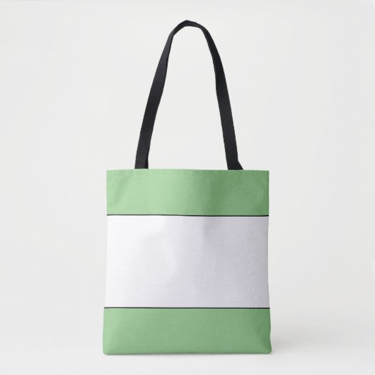 Chic Wide Outfits White Light Green Edge Streifen Tasche (Vorderseite)