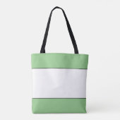 Chic Wide Outfits White Light Green Edge Streifen Tasche (Rückseite)