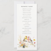 Chic Wild Botanical Love Birds Wedrom Einladung (Rückseite)