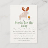Chic Wild Woodland Animals Bücher für Babydusche Begleitkarte (Vorderseite)