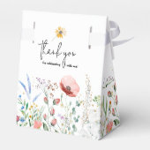 Chic Wildblume Baby Shower Fevor Box Geschenkschachtel (Rückseite)