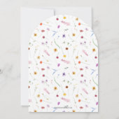 Chic Wildblume Brautparty Arch Einladung (Rückseite)