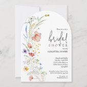Chic Wildblume Brautparty Arch Einladung (Vorderseite)