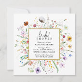 Chic Wildblume Brautparty Einladung (Vorderseite)