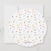 Chic Wildblume Brautparty Round Einladung (Rückseite)