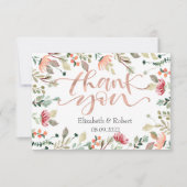 Chic Wildblume Dankeschön Card Dankeskarte (Vorderseite)