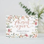 Chic Wildblume Dankeschön Card Dankeskarte (Stehend Vorderseite)