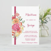 Chic Wildblume Hochzeit Einladung (Stehend Vorderseite)