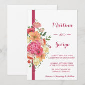 Chic Wildblume Hochzeit Einladung (Vorne/Hinten)