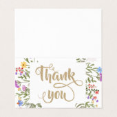 Chic Wildblume Meadow Glittery Visitenkarten (Außenseite Aufgefaltet)